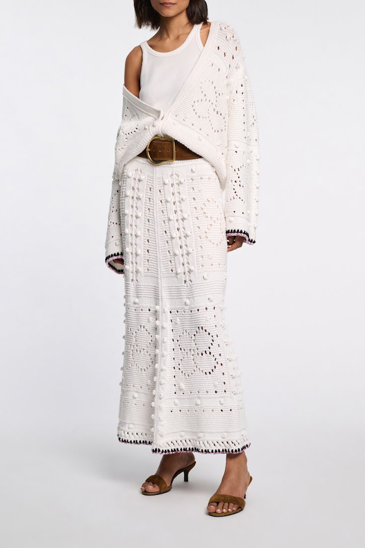 Dorothee Schumacher Pointelle Cardigan pure white