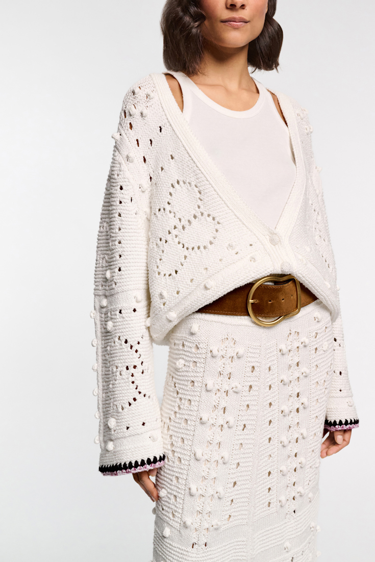 Dorothee Schumacher Pointelle Cardigan pure white