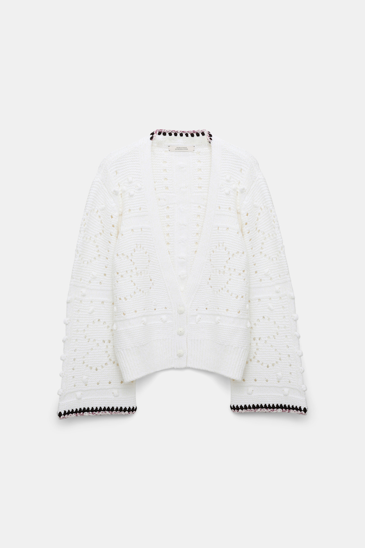 Dorothee Schumacher Pointelle Cardigan pure white