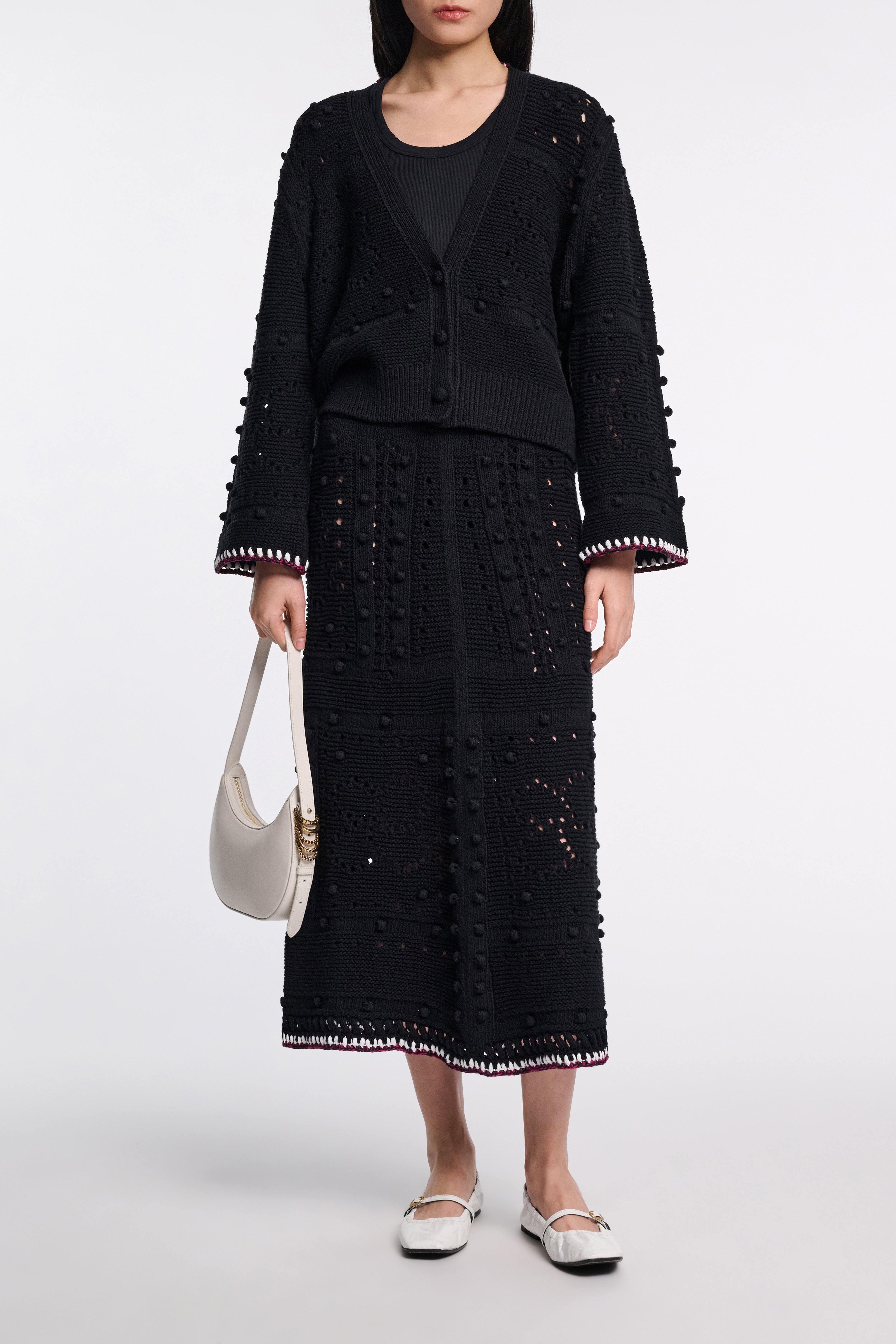 Dorothee Schumacher V-neck cardigan with crochet