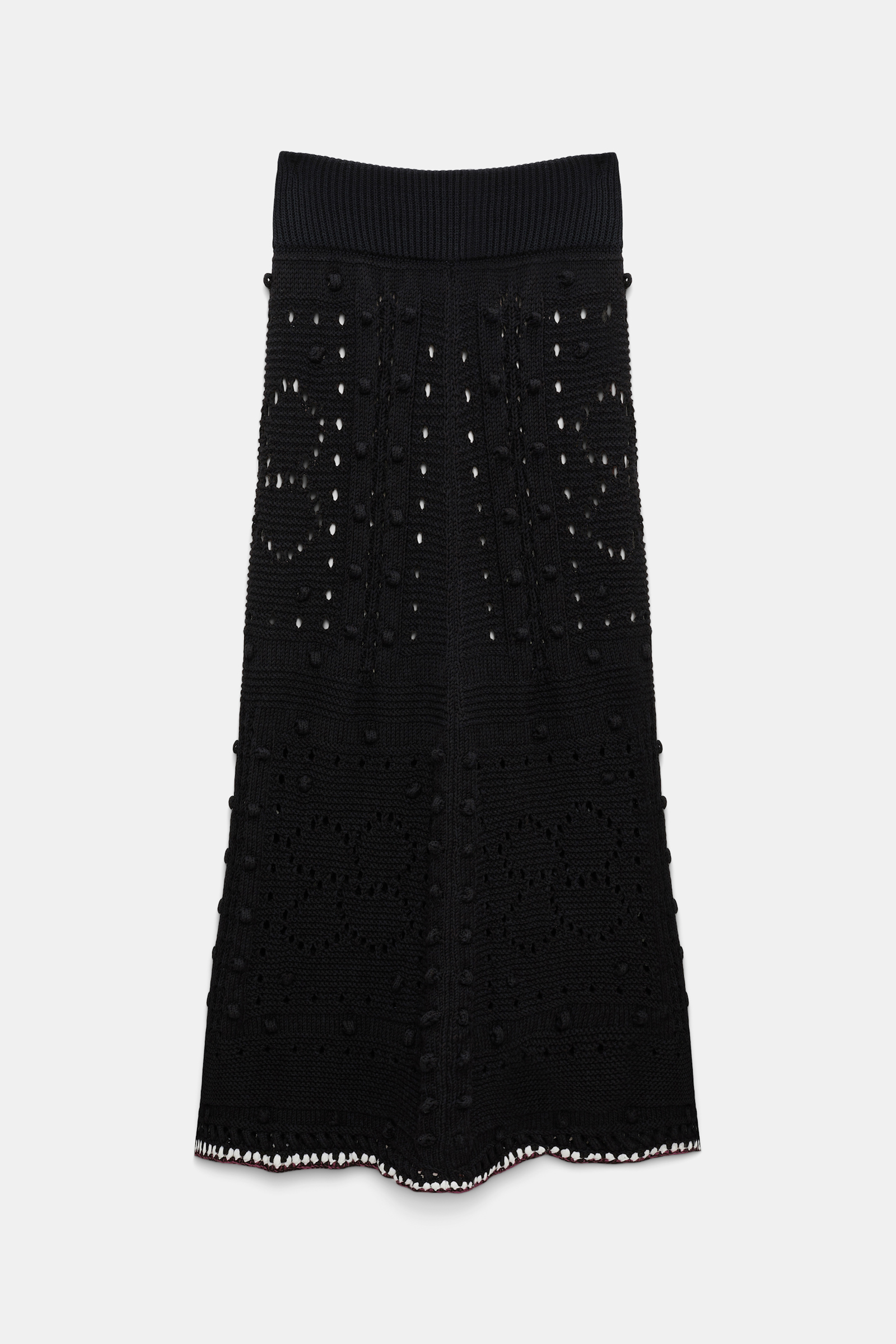 Dorothee Schumacher V-neck cardigan with crochet trim pure black