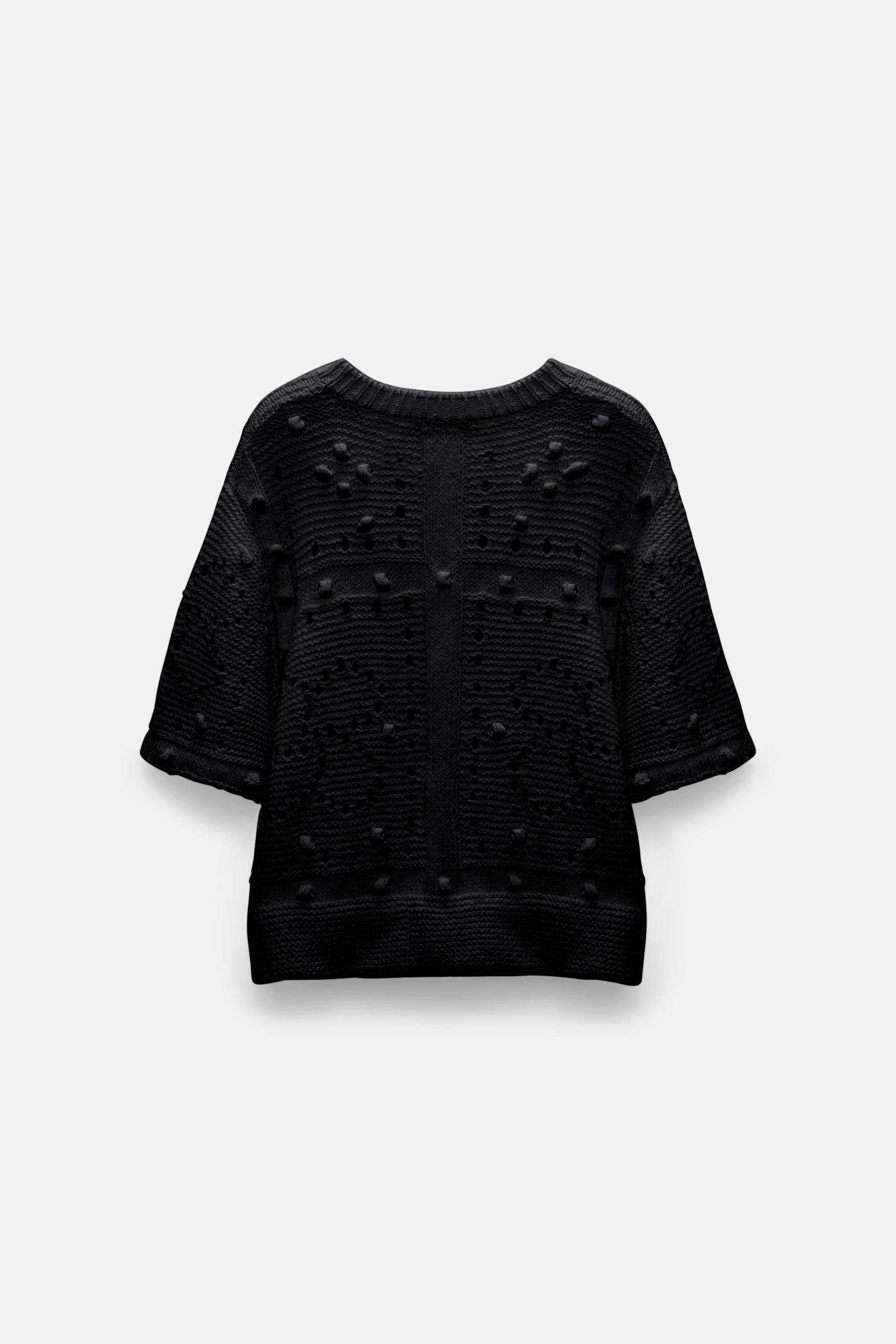 Dorothee Schumacher Pullover mit Pointelle Optik pure black