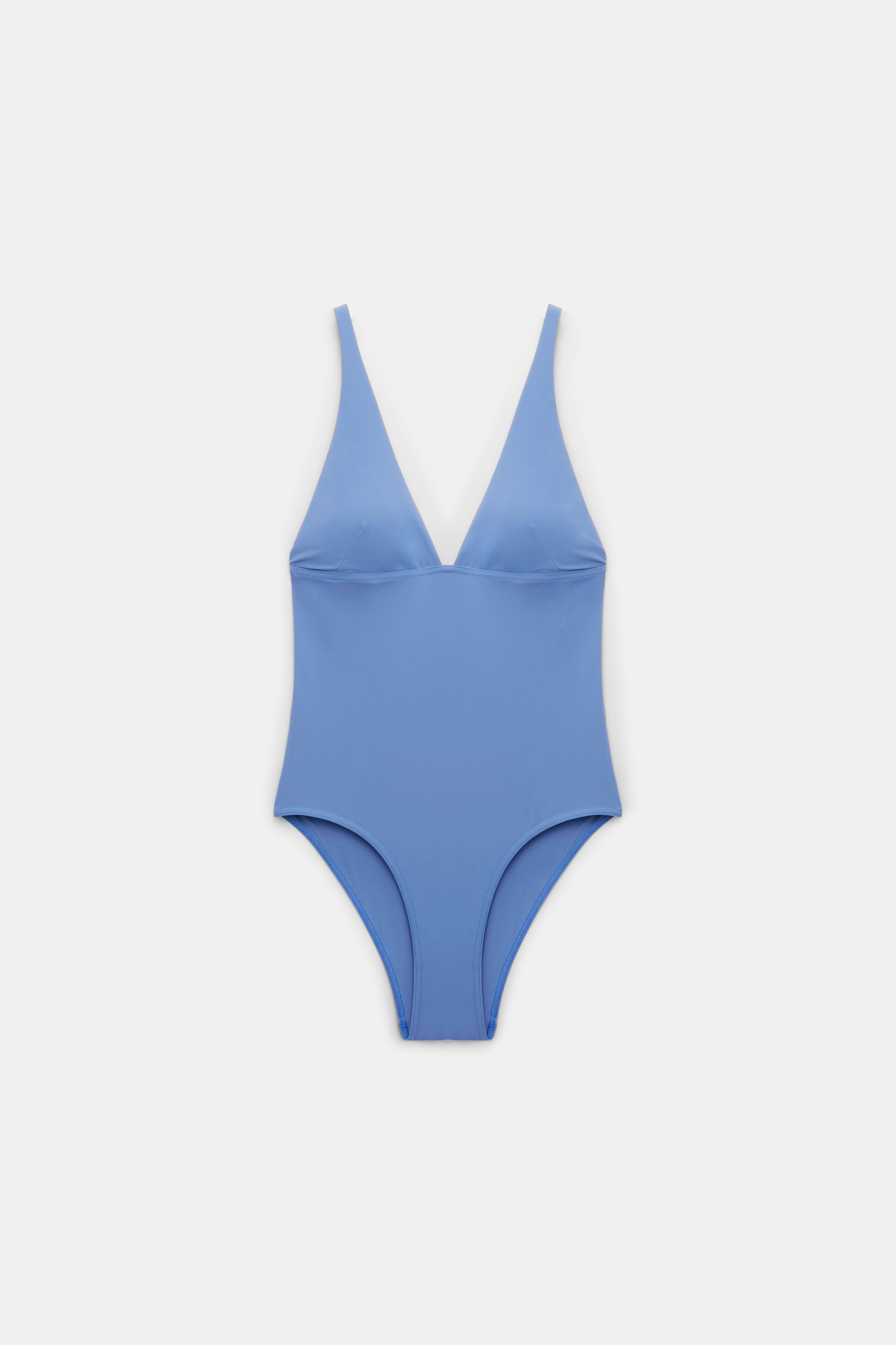 Dorothee Schumacher V-neck swimsuit light cornflower