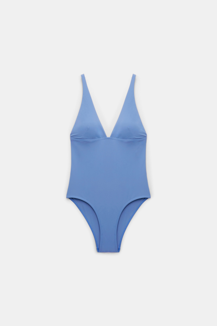 Dorothee Schumacher V-neck swimsuit light cornflower