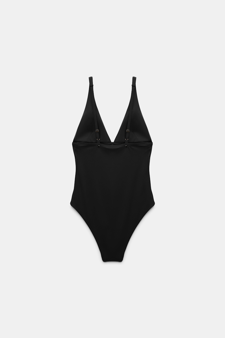 Dorothee Schumacher Badeanzug mit Metallnieten pure black