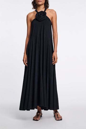 Dorothee Schumacher Dress with removable rose pure black