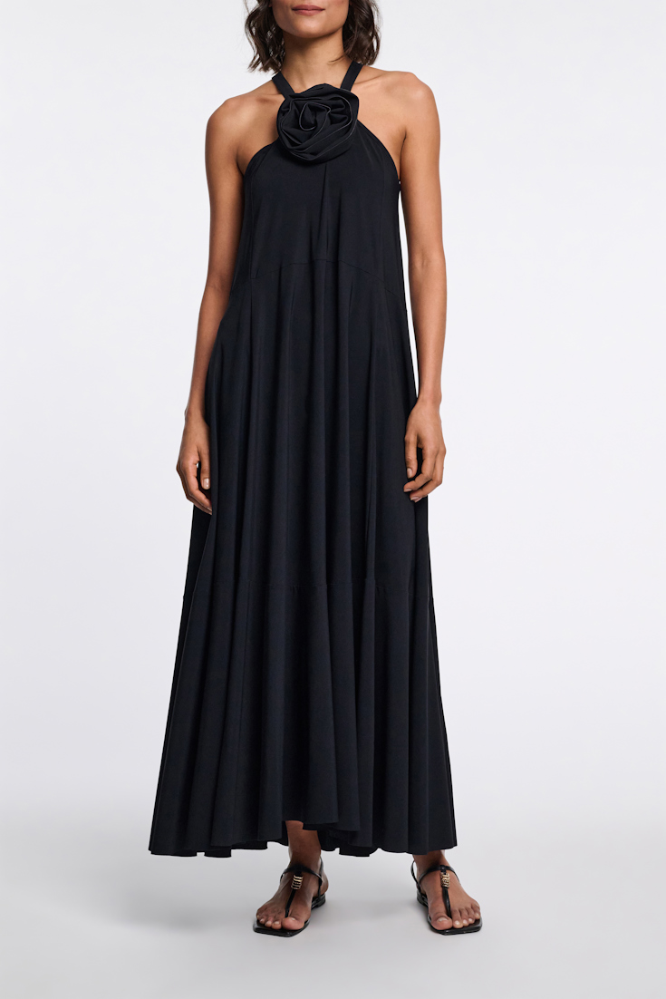 Dorothee Schumacher Dress with removable rose pure black