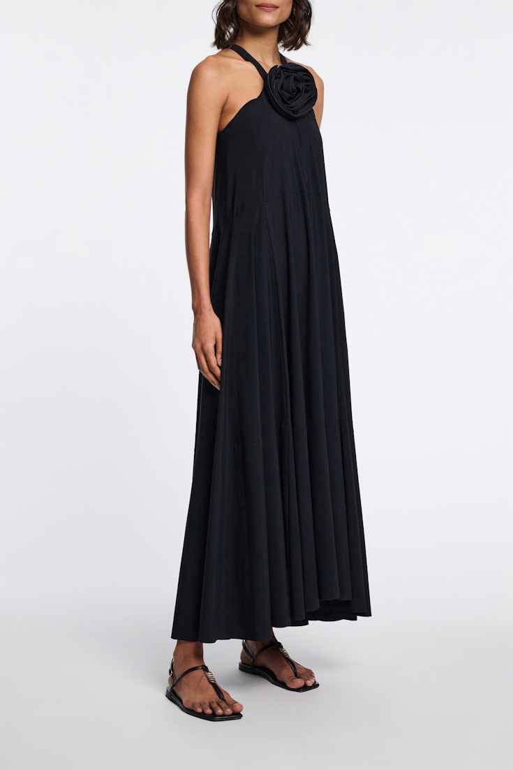 Dorothee Schumacher Dress with removable rose pure black