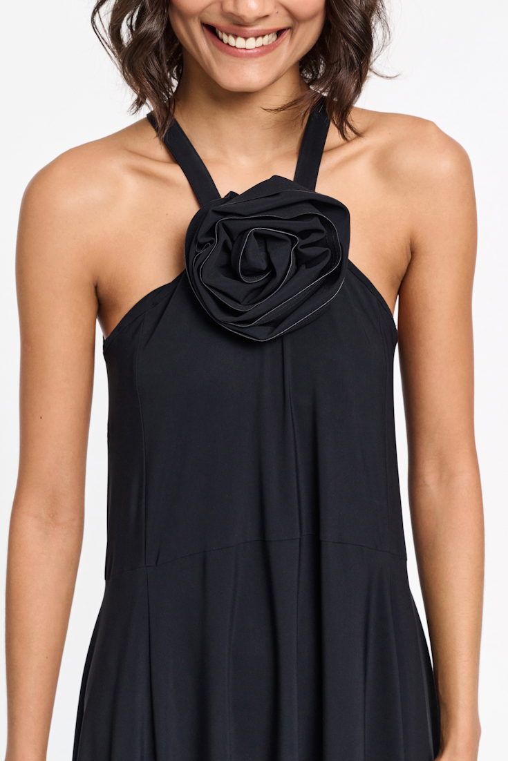 Dorothee Schumacher Dress with removable rose pure black