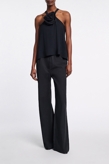 Dorothee Schumacher Top with removable rose pure black