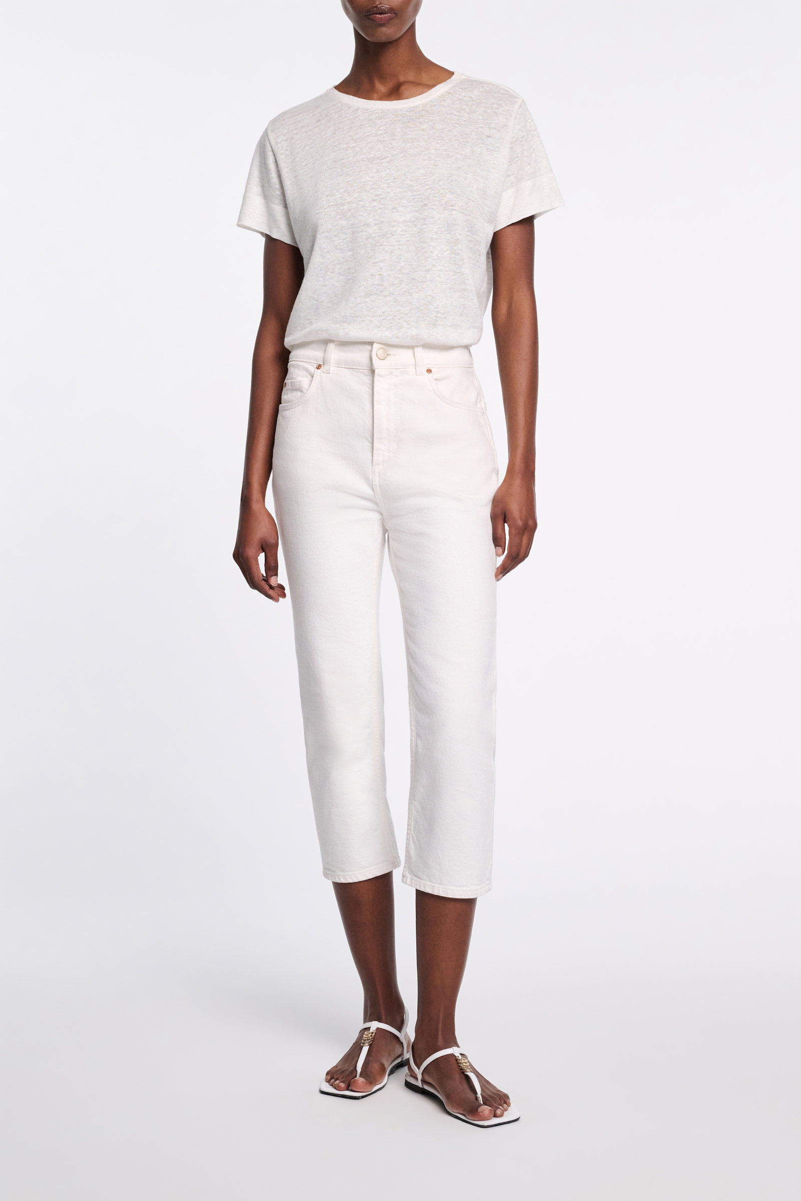 Dorothee Schumacher Round neck hemp T-shirt camellia white