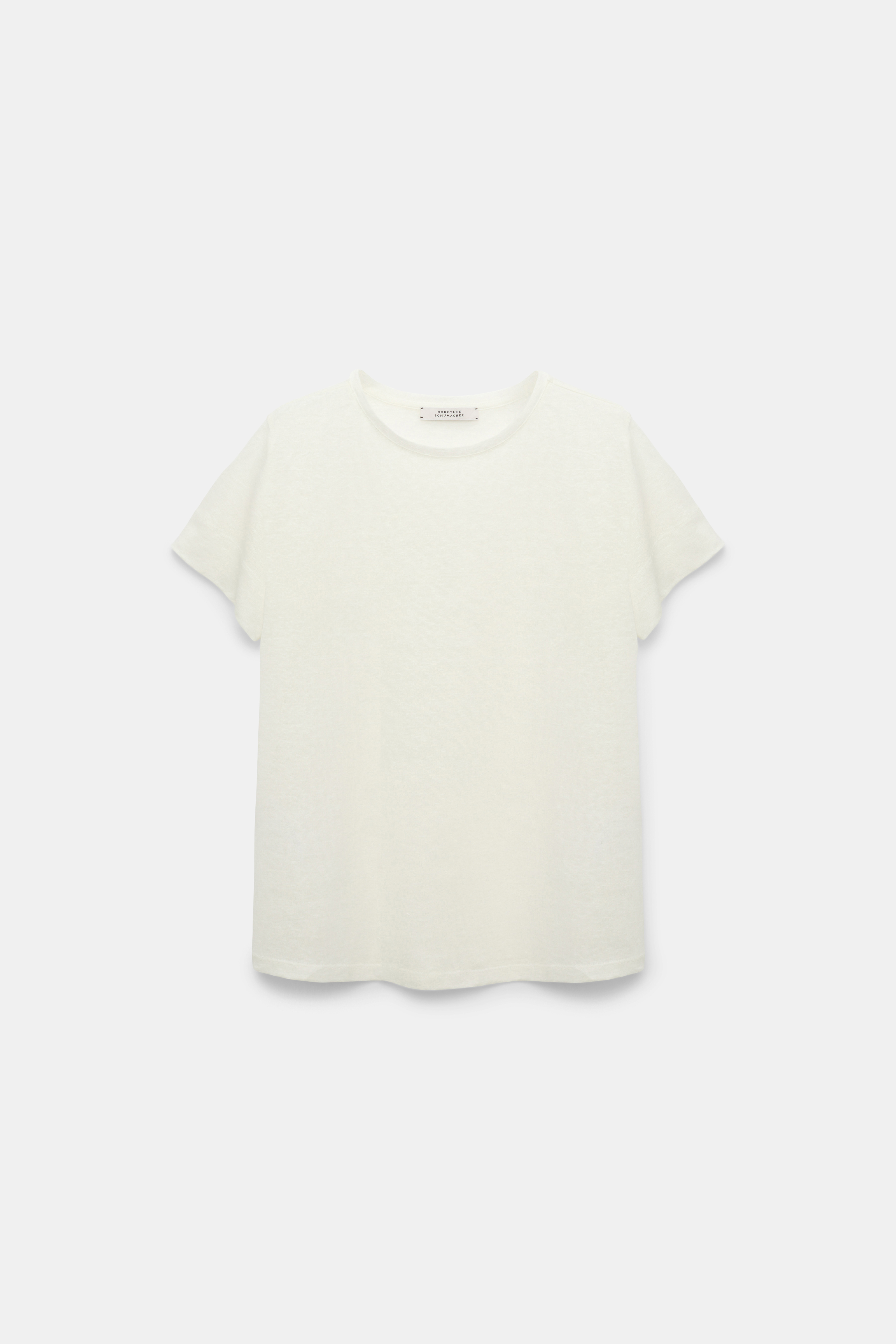 Dorothee Schumacher Round neck hemp T-shirt camellia white