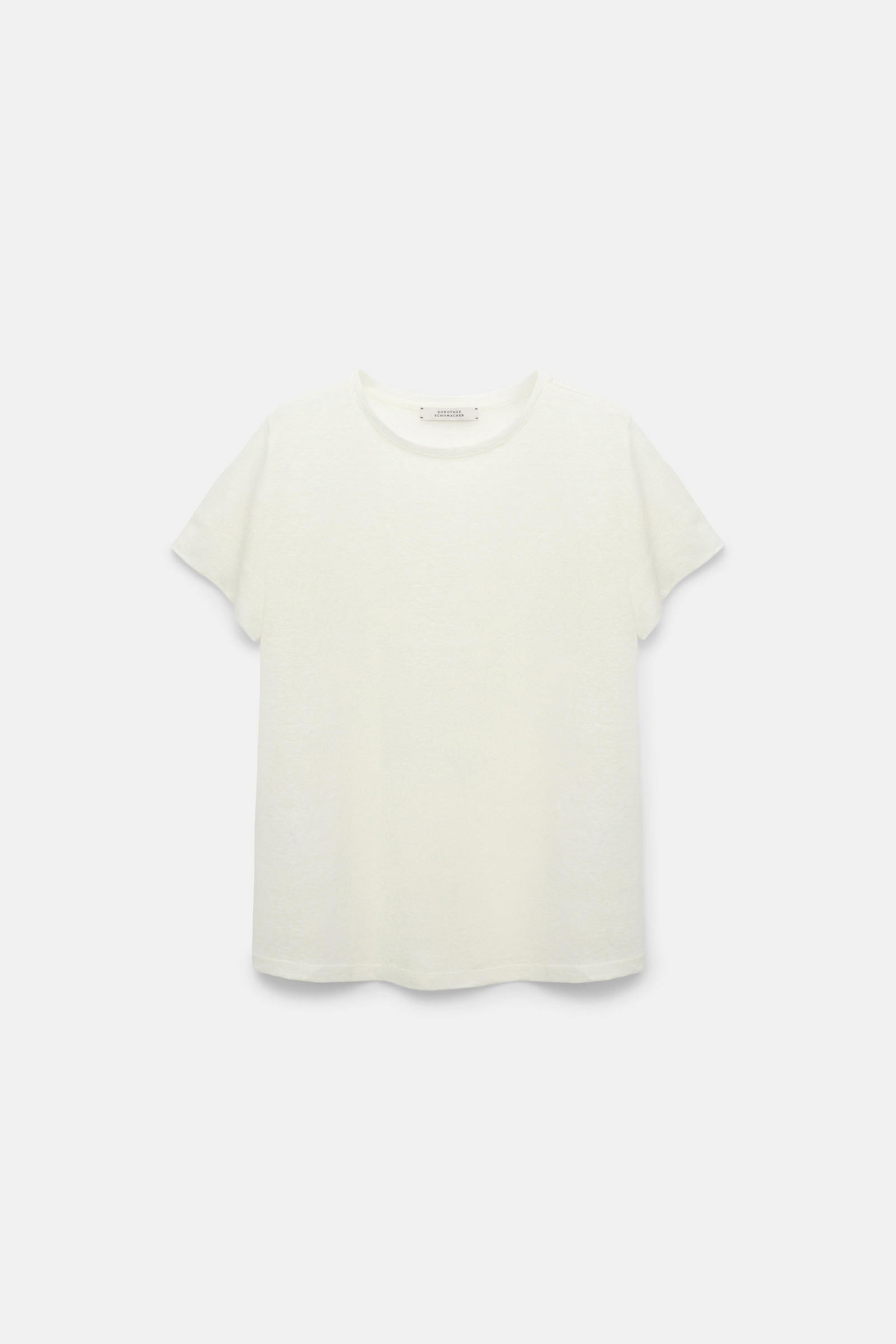 Dorothee Schumacher Round neck hemp T-shirt camellia white