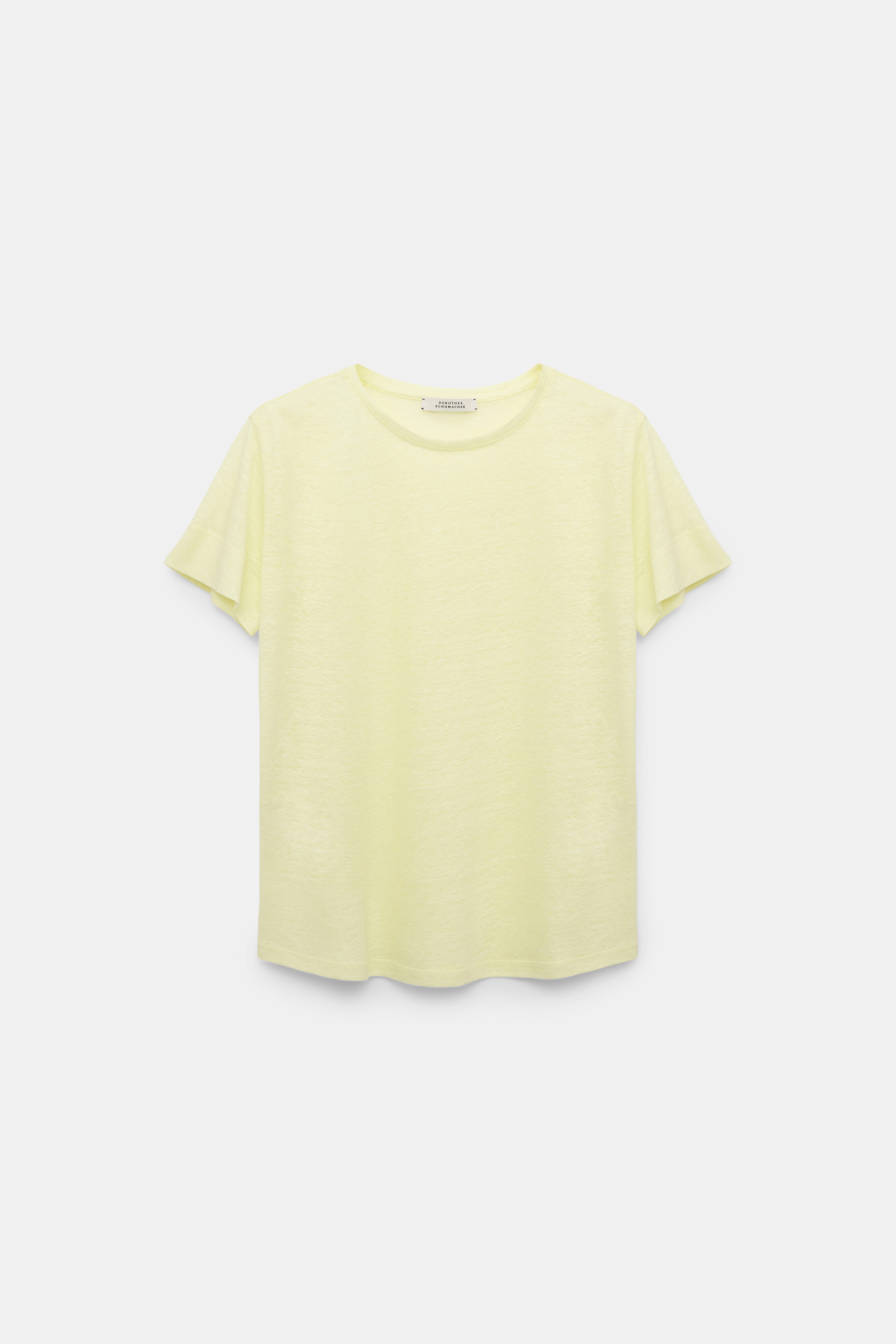 Dorothee Schumacher Rundhalsshirt aus Hanf light lemon