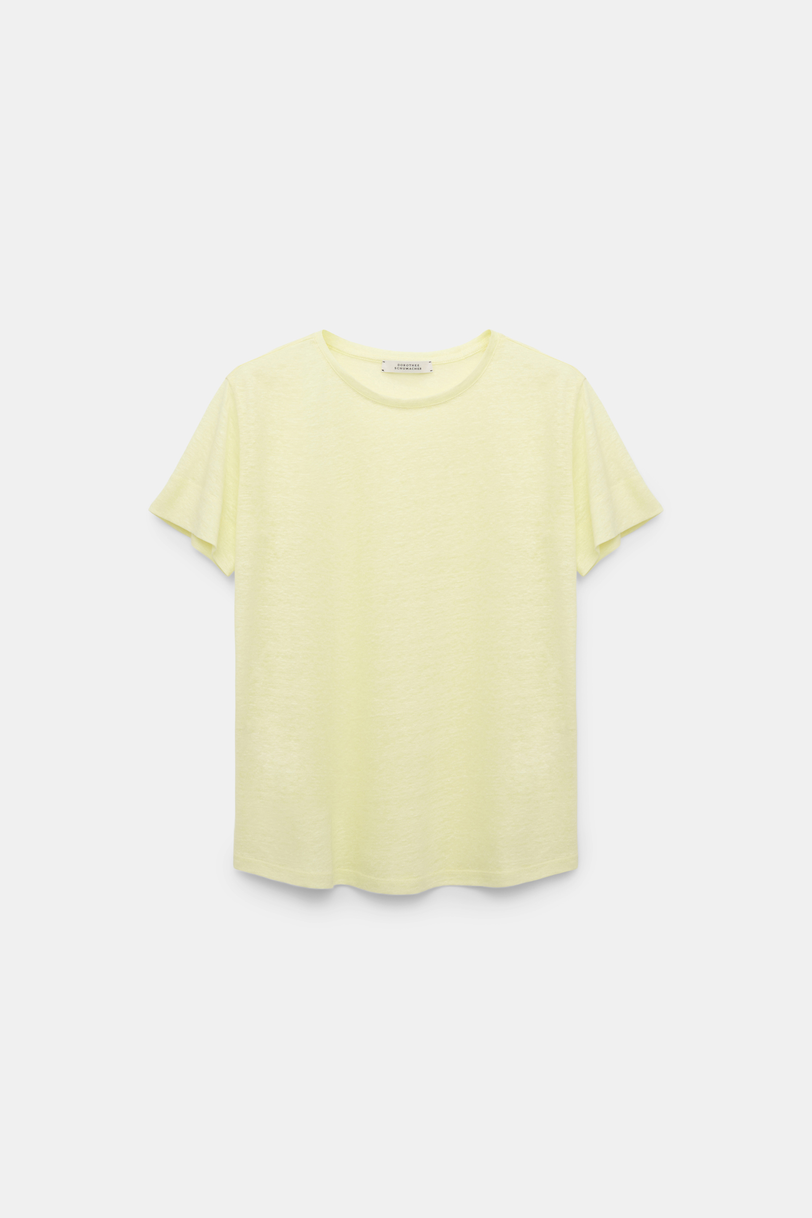 Dorothee Schumacher Round neck hemp T-shirt light lemon