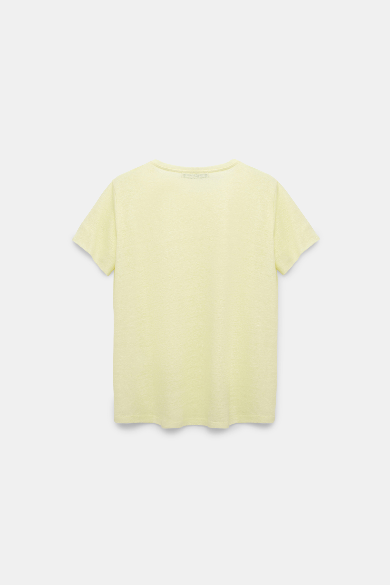 Dorothee Schumacher Round neck hemp T-shirt light lemon