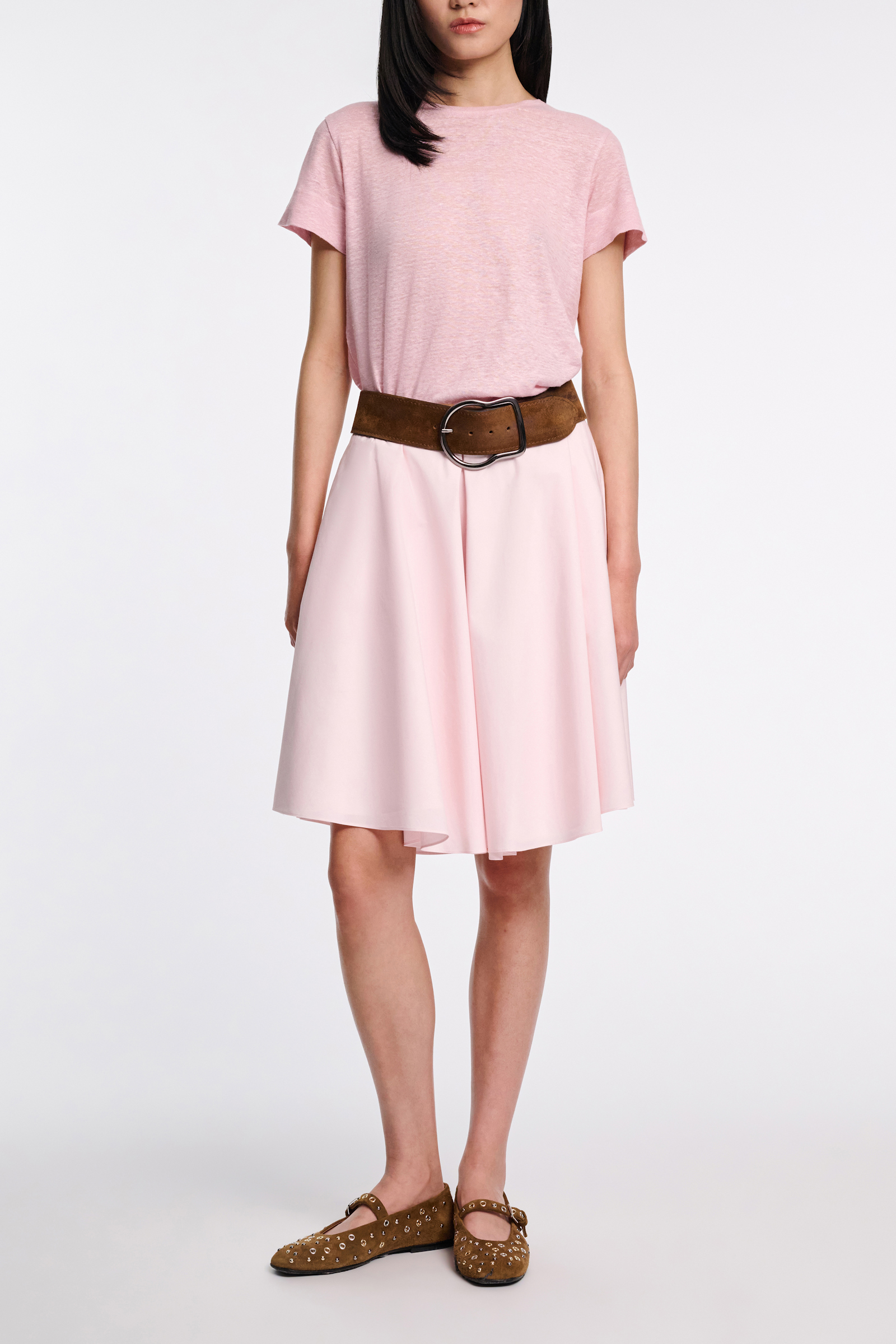 Dorothee Schumacher Rundhalsshirt aus Hanf milky rose