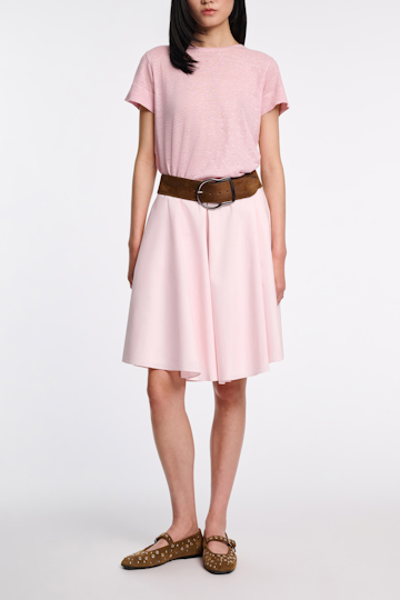 Dorothee Schumacher Round neck hemp T-shirt milky rose