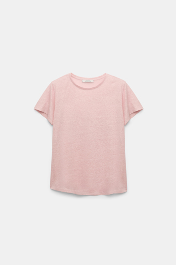 Dorothee Schumacher Round neck hemp T-shirt milky rose