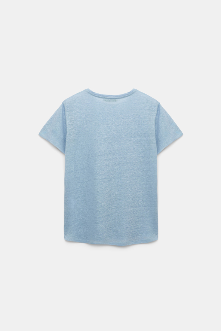 Dorothee Schumacher Round neck hemp T-shirt powder blue II