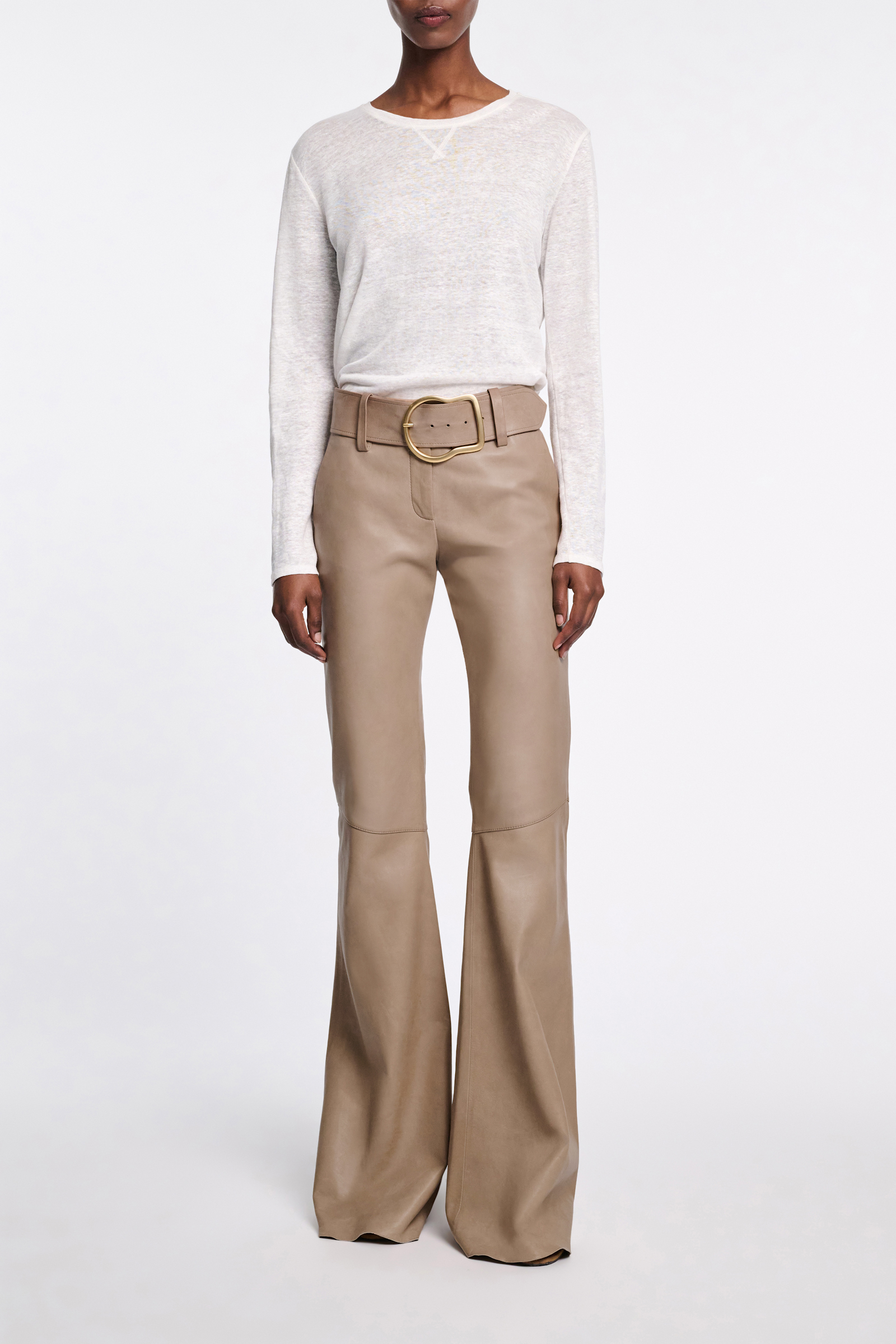 Dorothee Schumacher Long sleeve hemp T-shirt camellia white