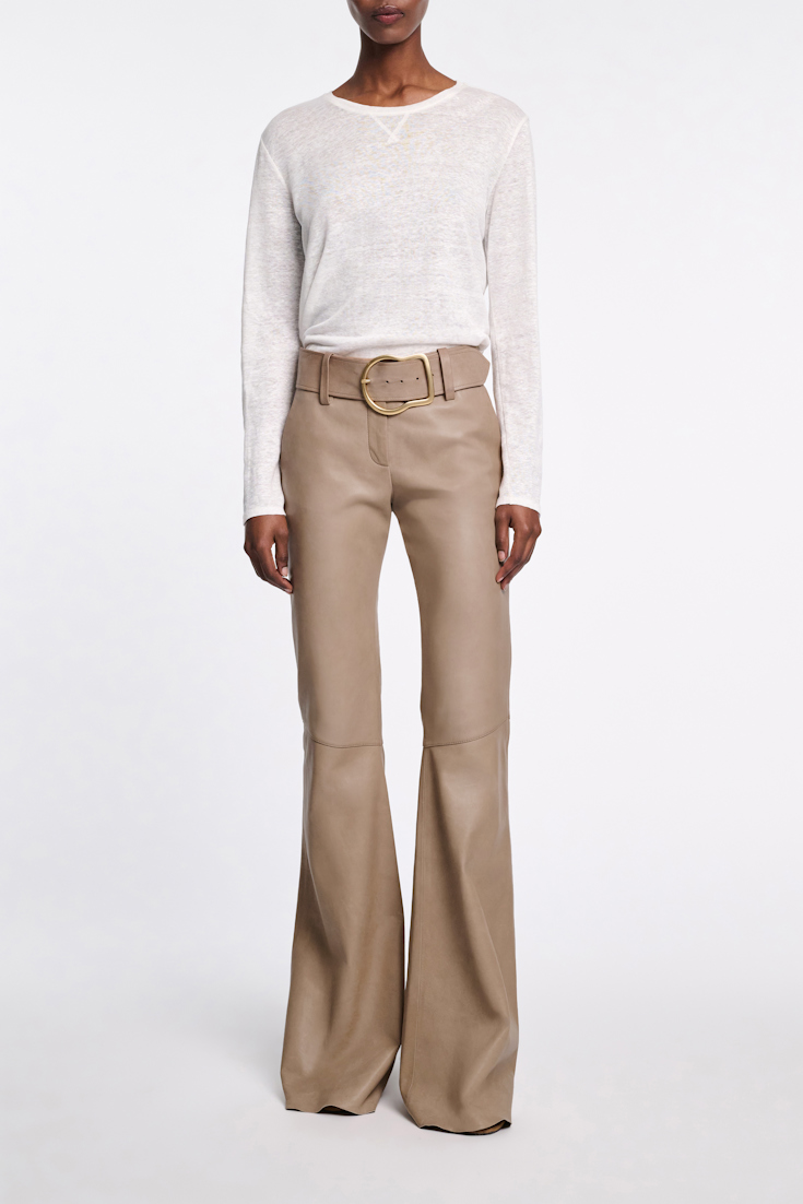 Dorothee Schumacher Long sleeve hemp T-shirt camellia white