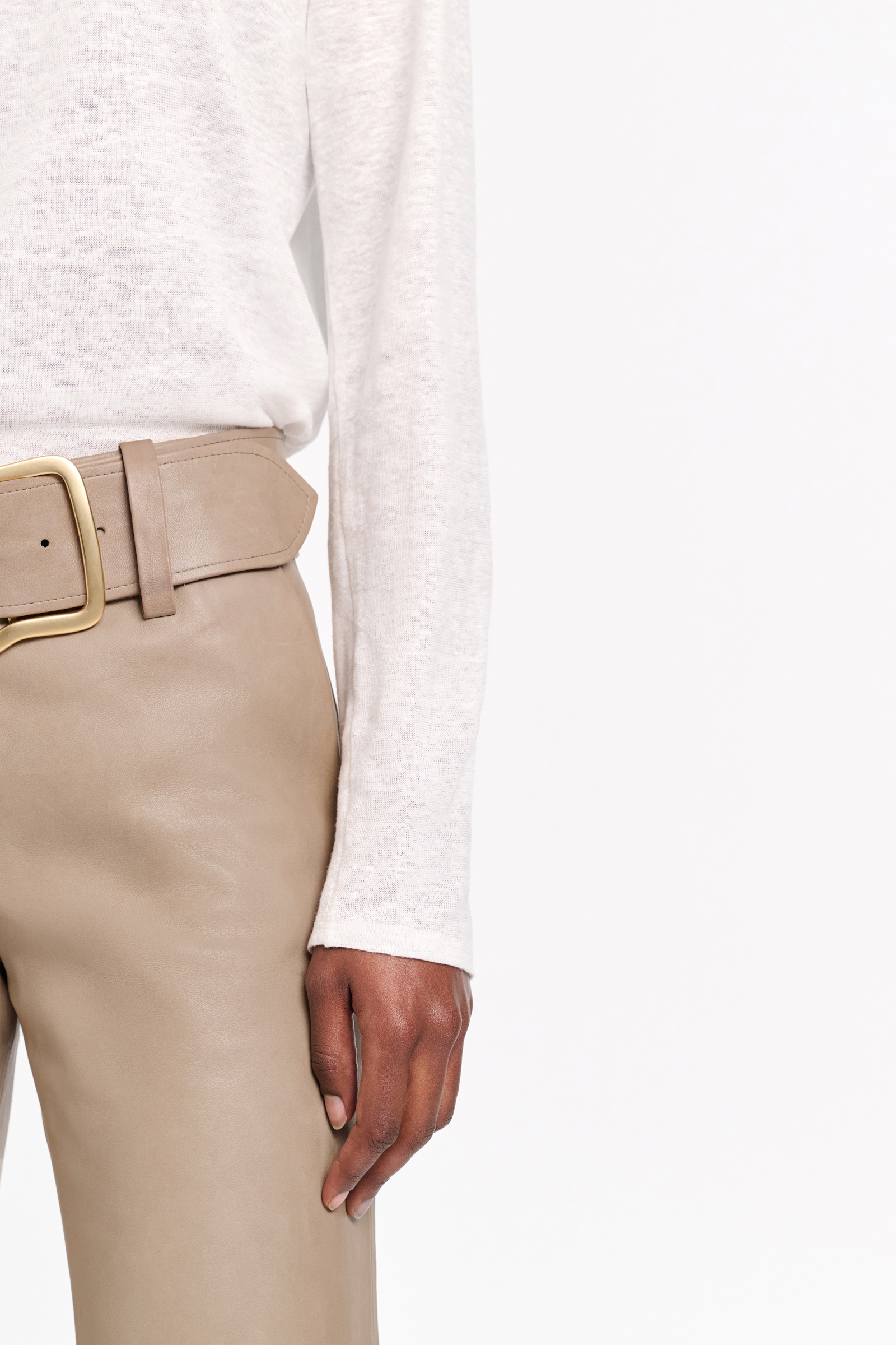 Dorothee Schumacher Long sleeve hemp T-shirt camellia white