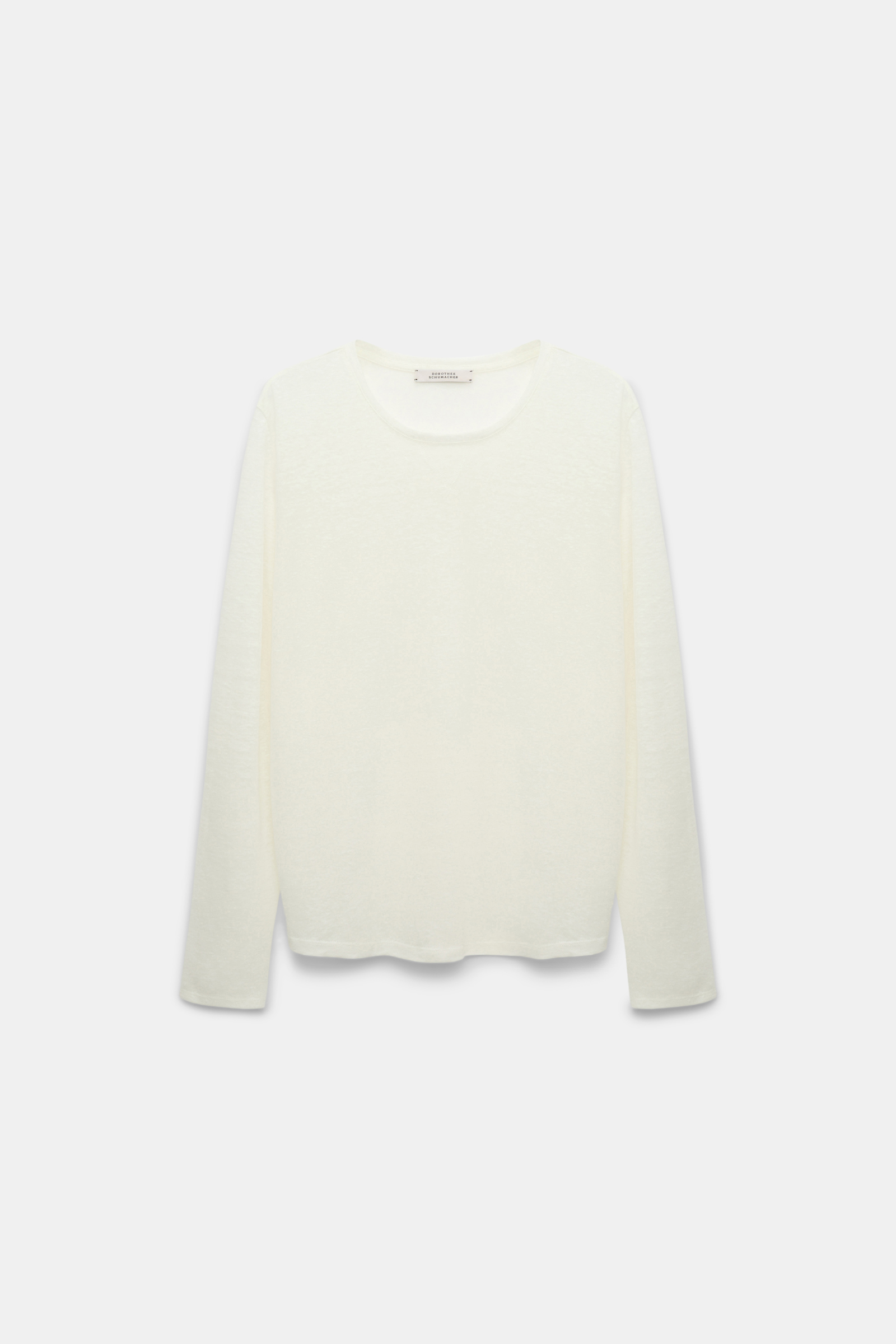 Dorothee Schumacher Long sleeve hemp T-shirt camellia white