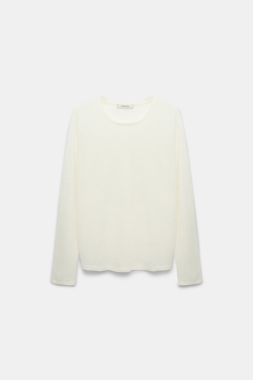 Dorothee Schumacher Long sleeve hemp T-shirt camellia white