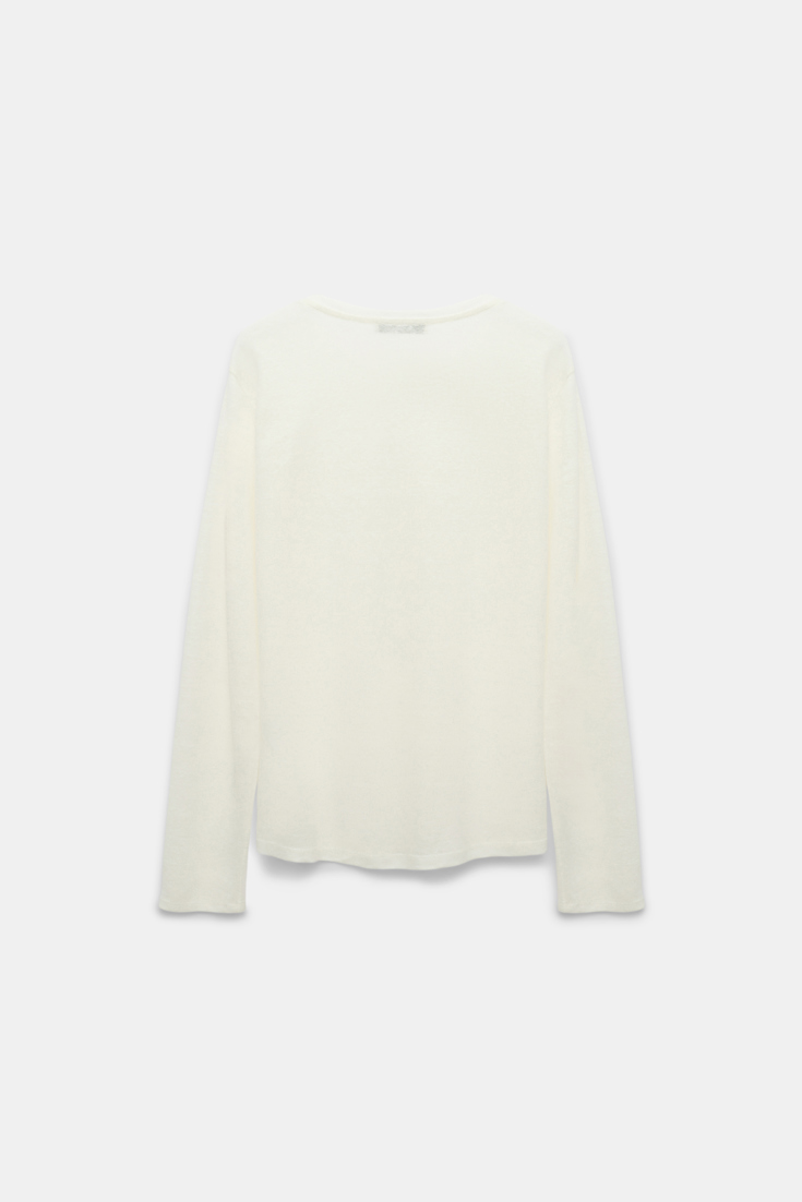 Dorothee Schumacher Long sleeve hemp T-shirt camellia white