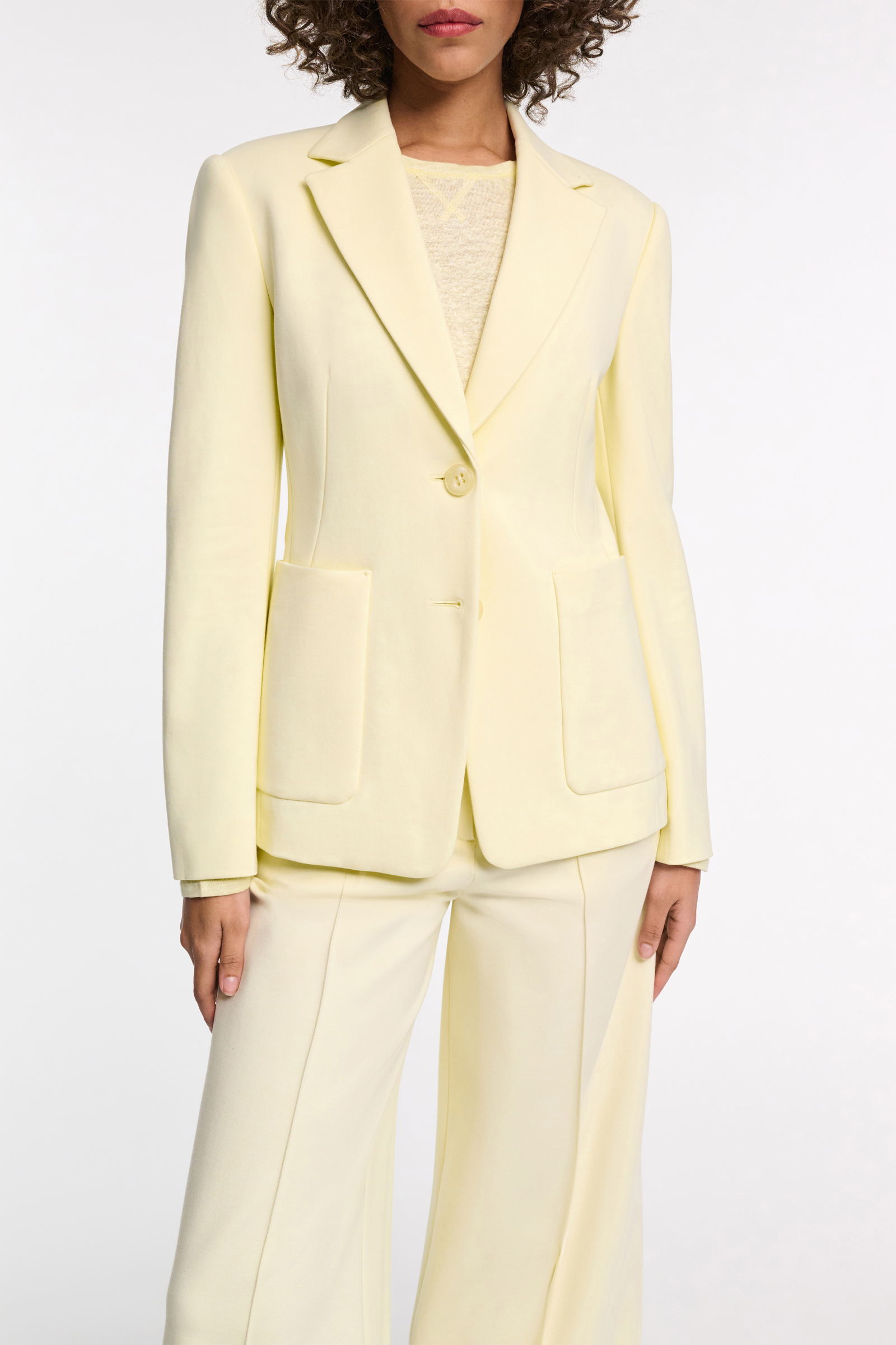 Dorothee Schumacher Long sleeve hemp T-shirt light lemon