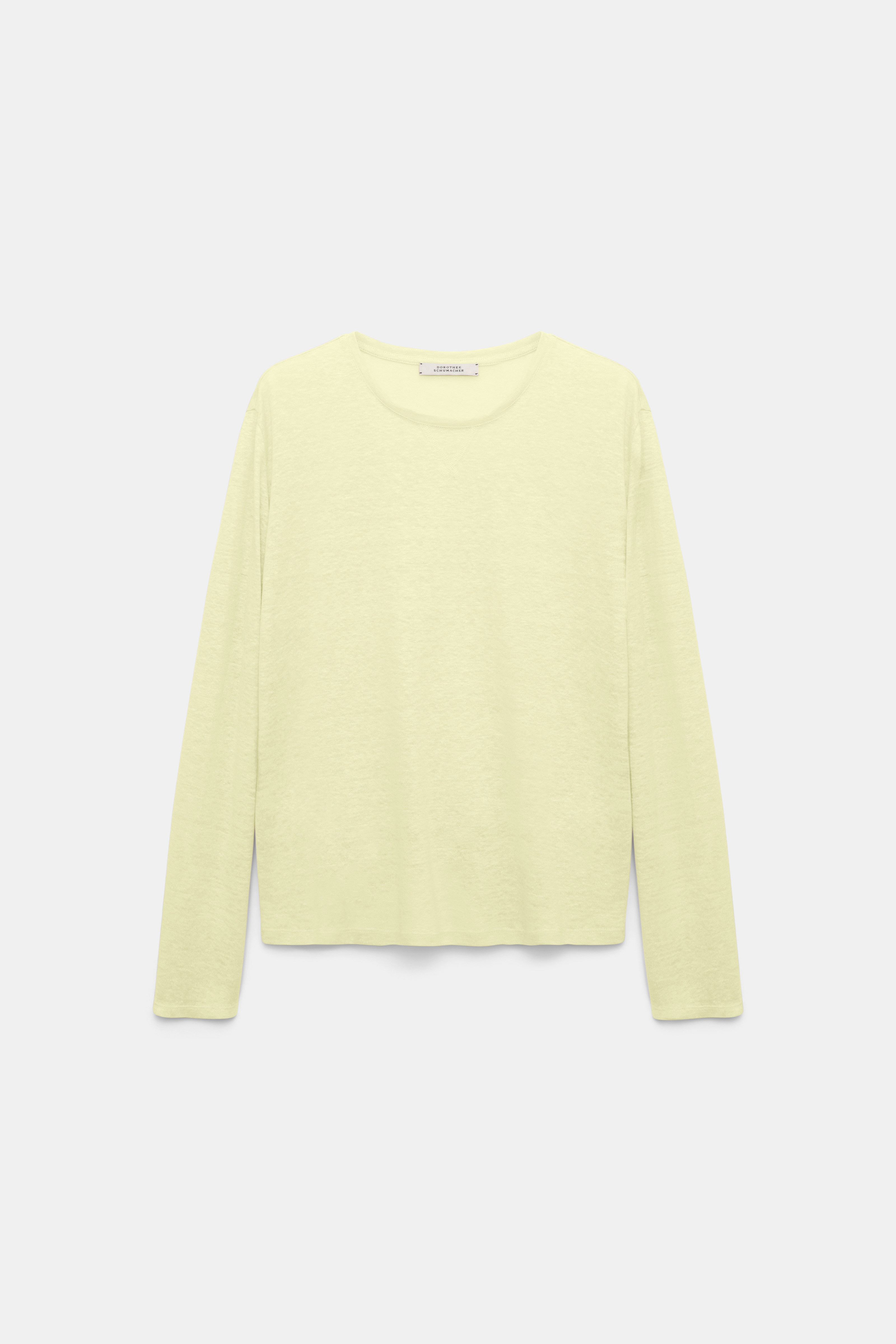 Dorothee Schumacher Langarmshirt aus Hanf light lemon