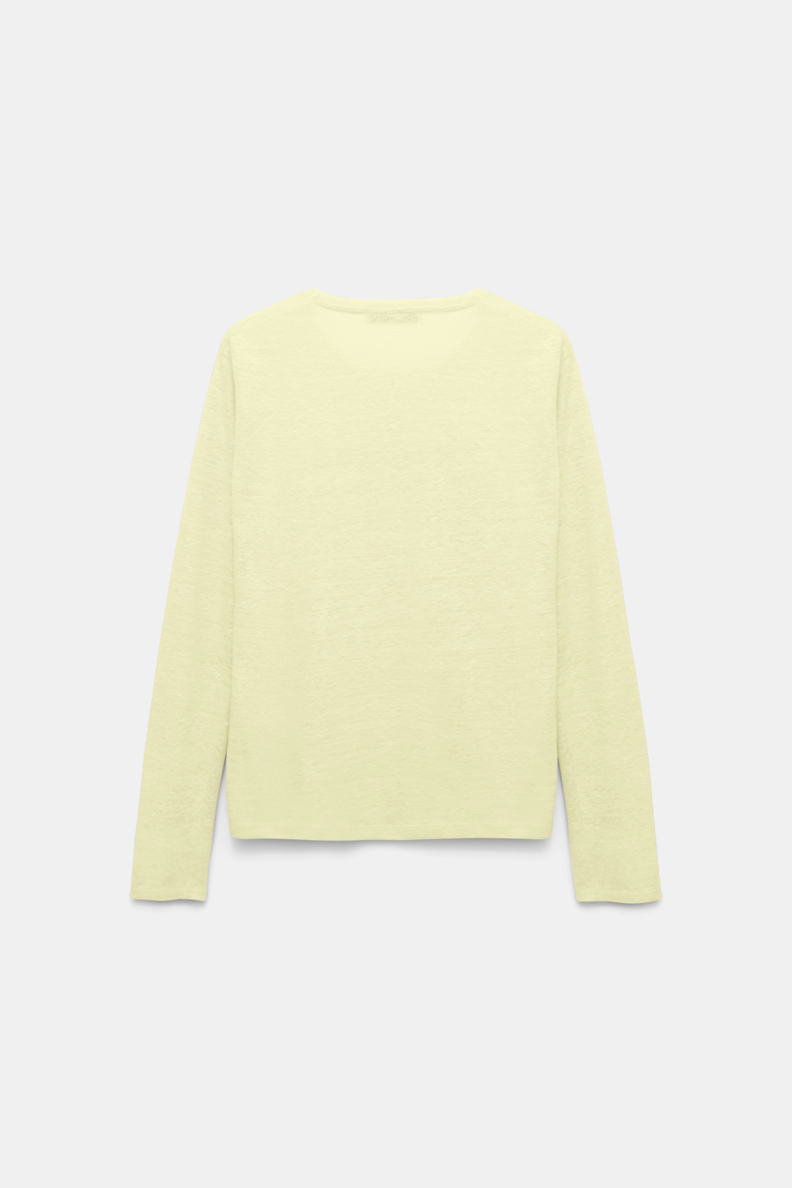 Dorothee Schumacher Long sleeve hemp T-shirt light lemon