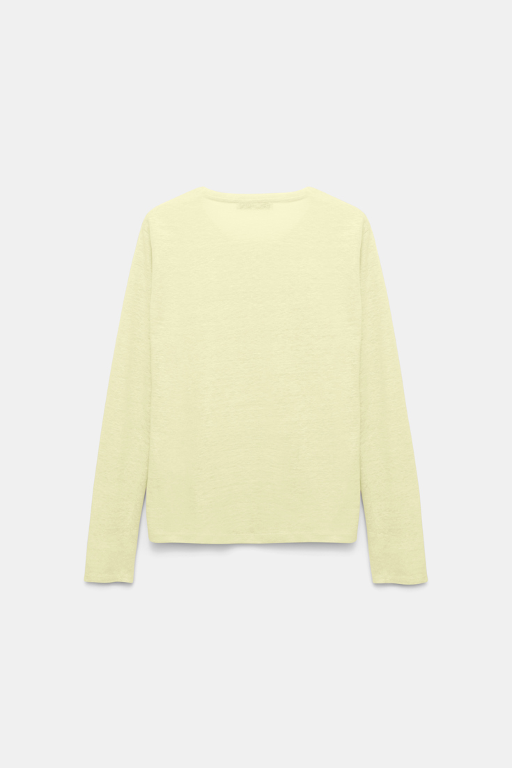 Dorothee Schumacher Long sleeve hemp T-shirt light lemon