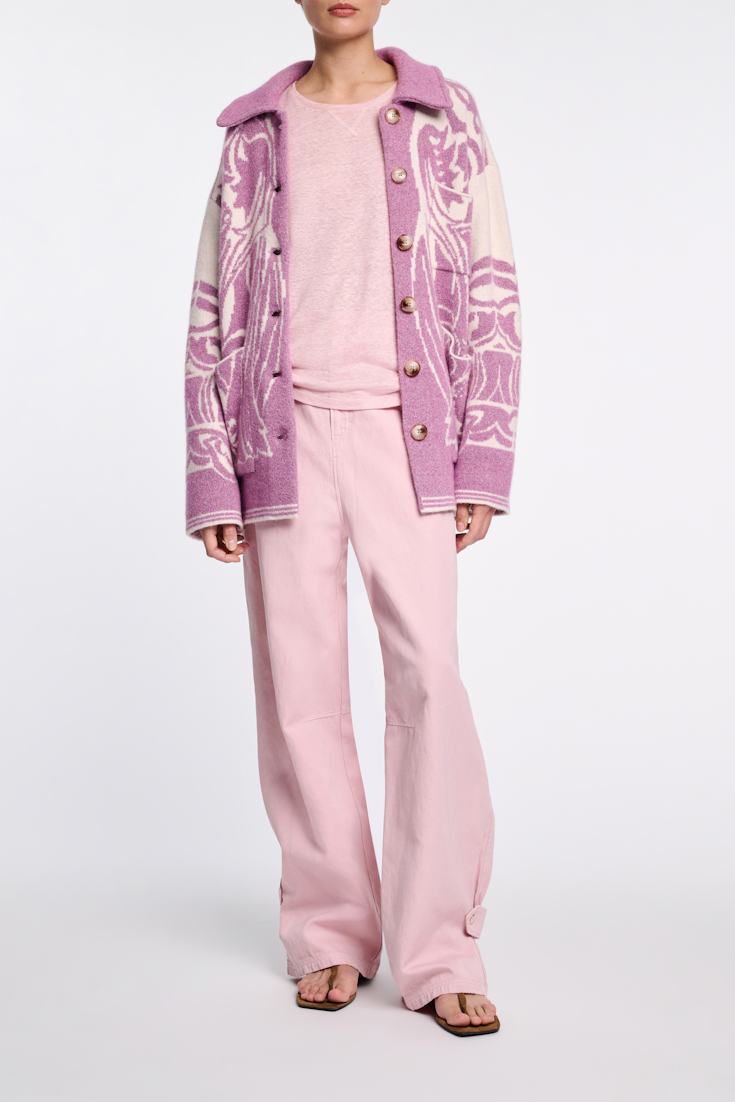 Dorothee Schumacher Long sleeve hemp T-shirt milky rose