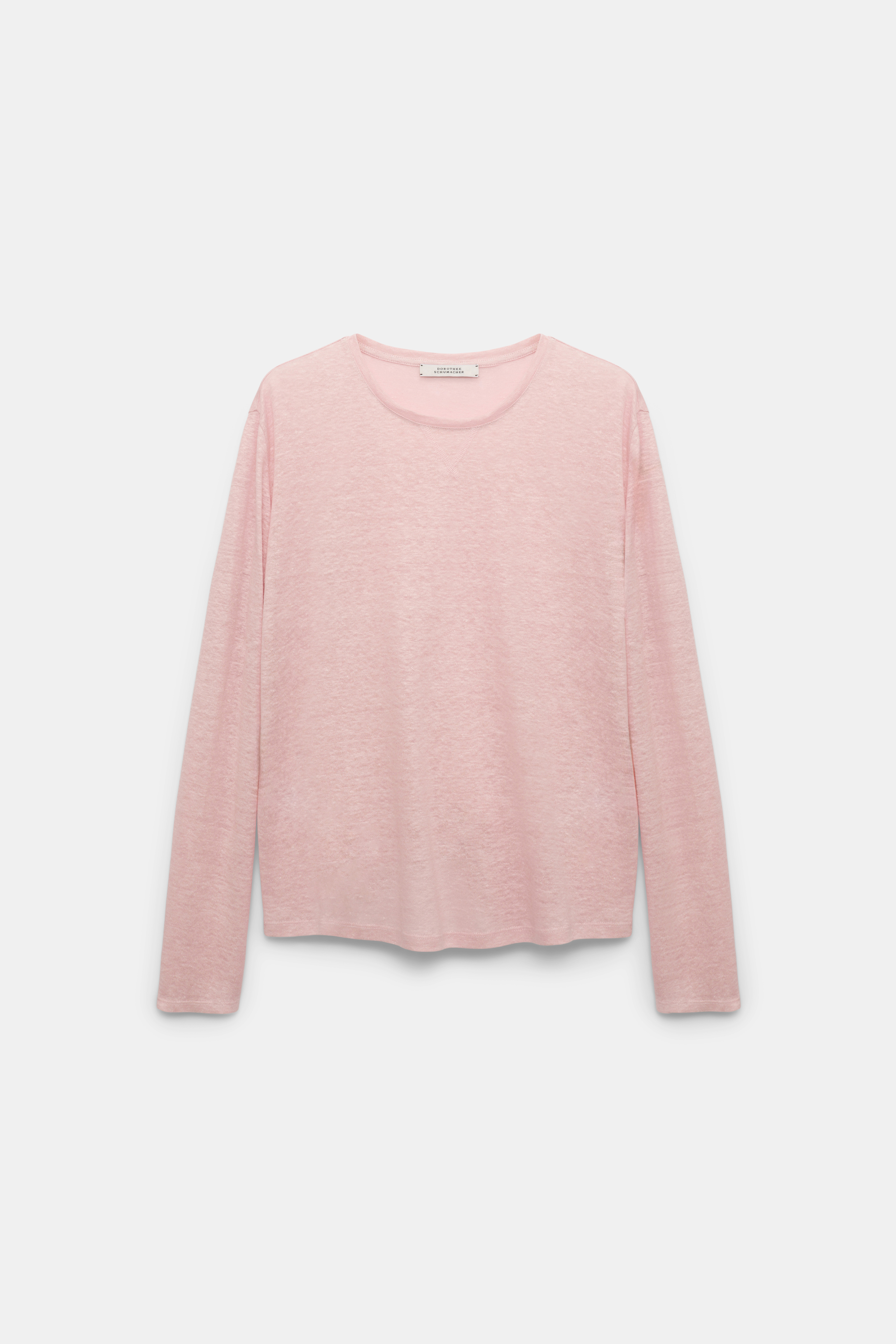 Dorothee Schumacher Long sleeve hemp T-shirt milky rose