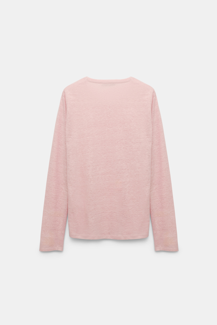 Dorothee Schumacher Long sleeve hemp T-shirt milky rose