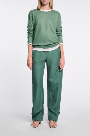Dorothee Schumacher Long sleeve hemp T-shirt jade