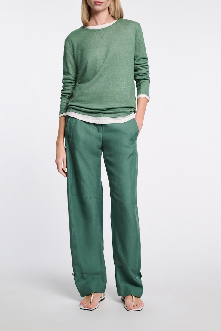 Dorothee Schumacher Long sleeve hemp T-shirt jade