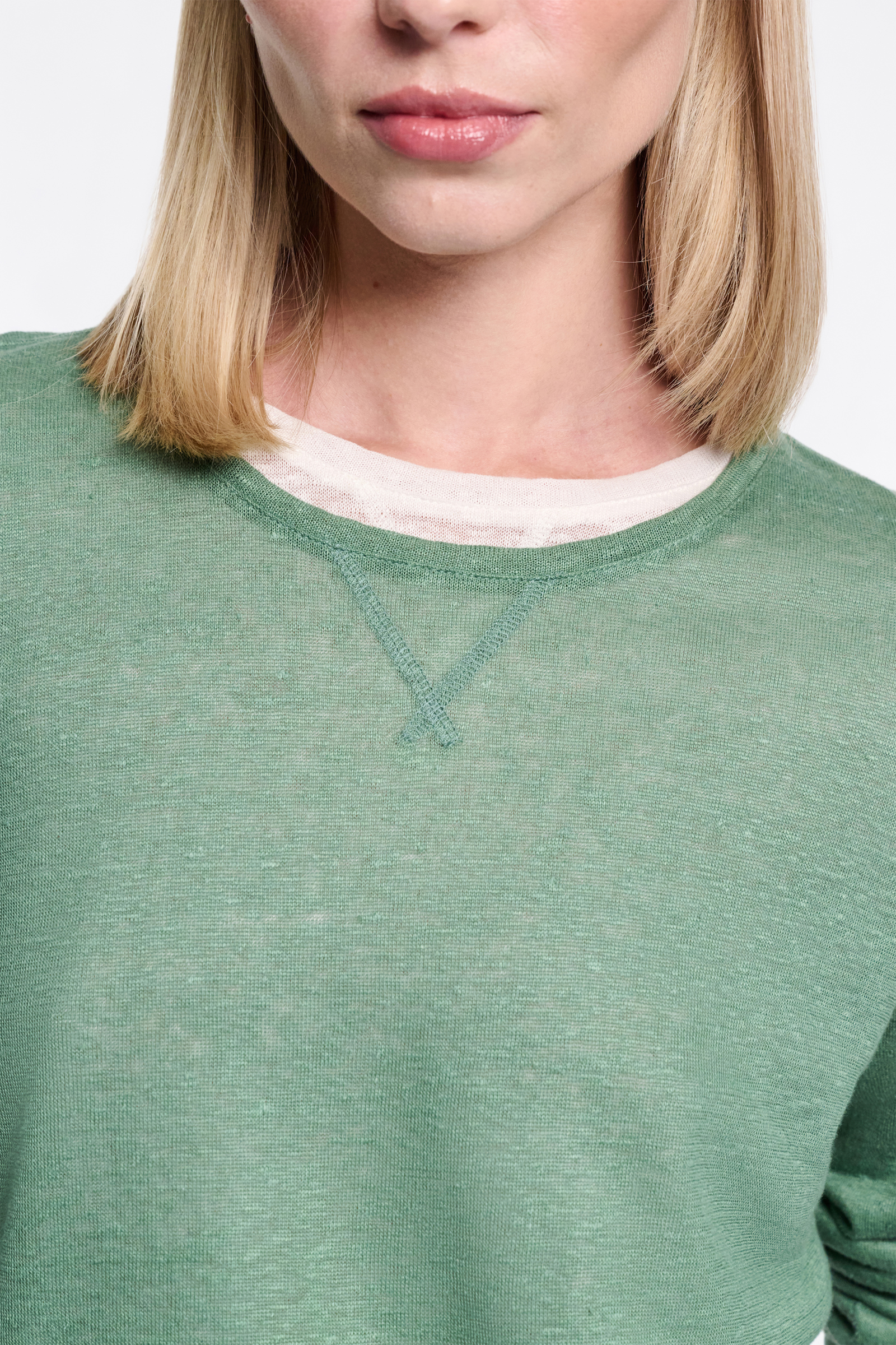 Dorothee Schumacher Long sleeve hemp T-shirt jade
