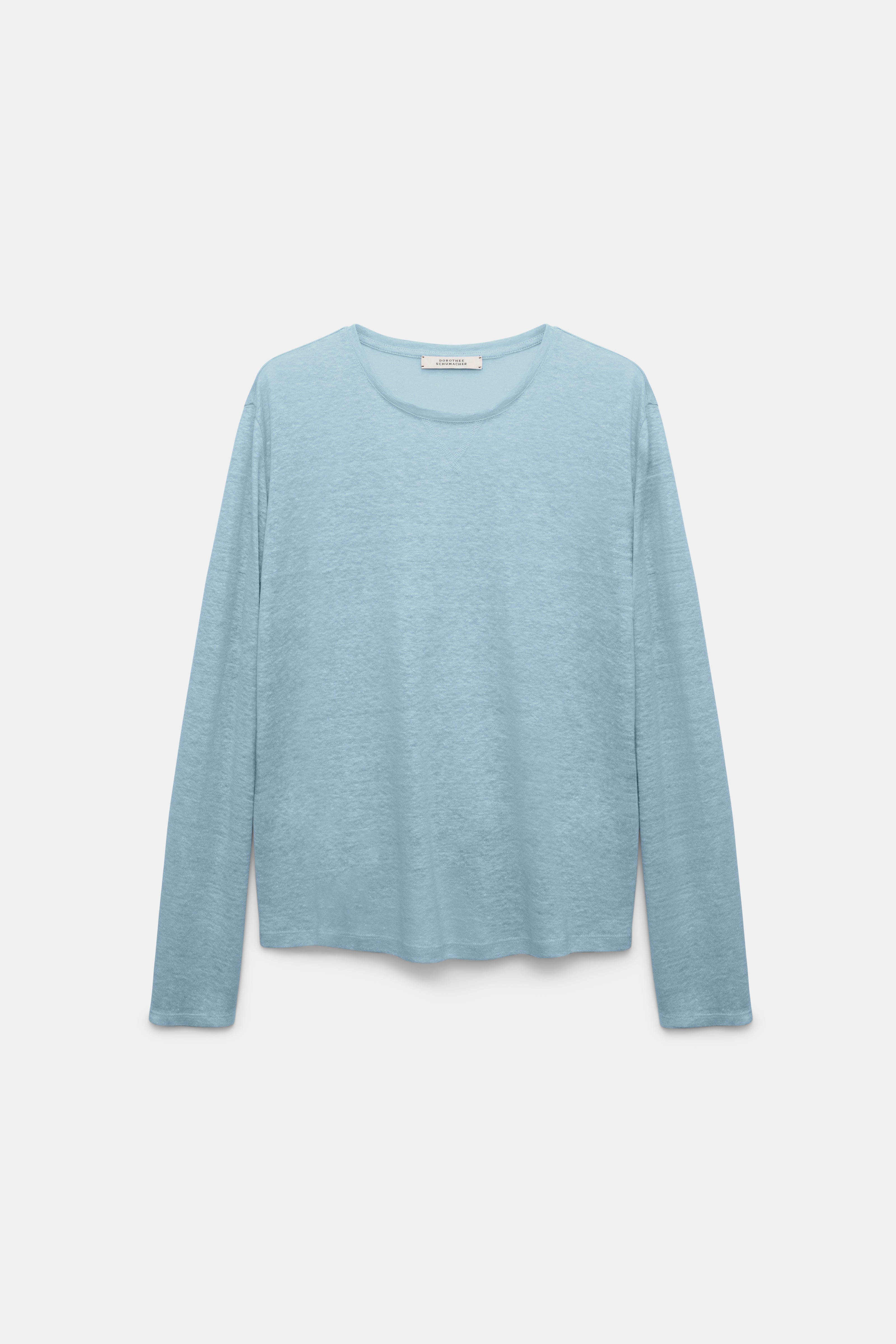 Dorothee Schumacher Long sleeve hemp T-shirt powder blue II