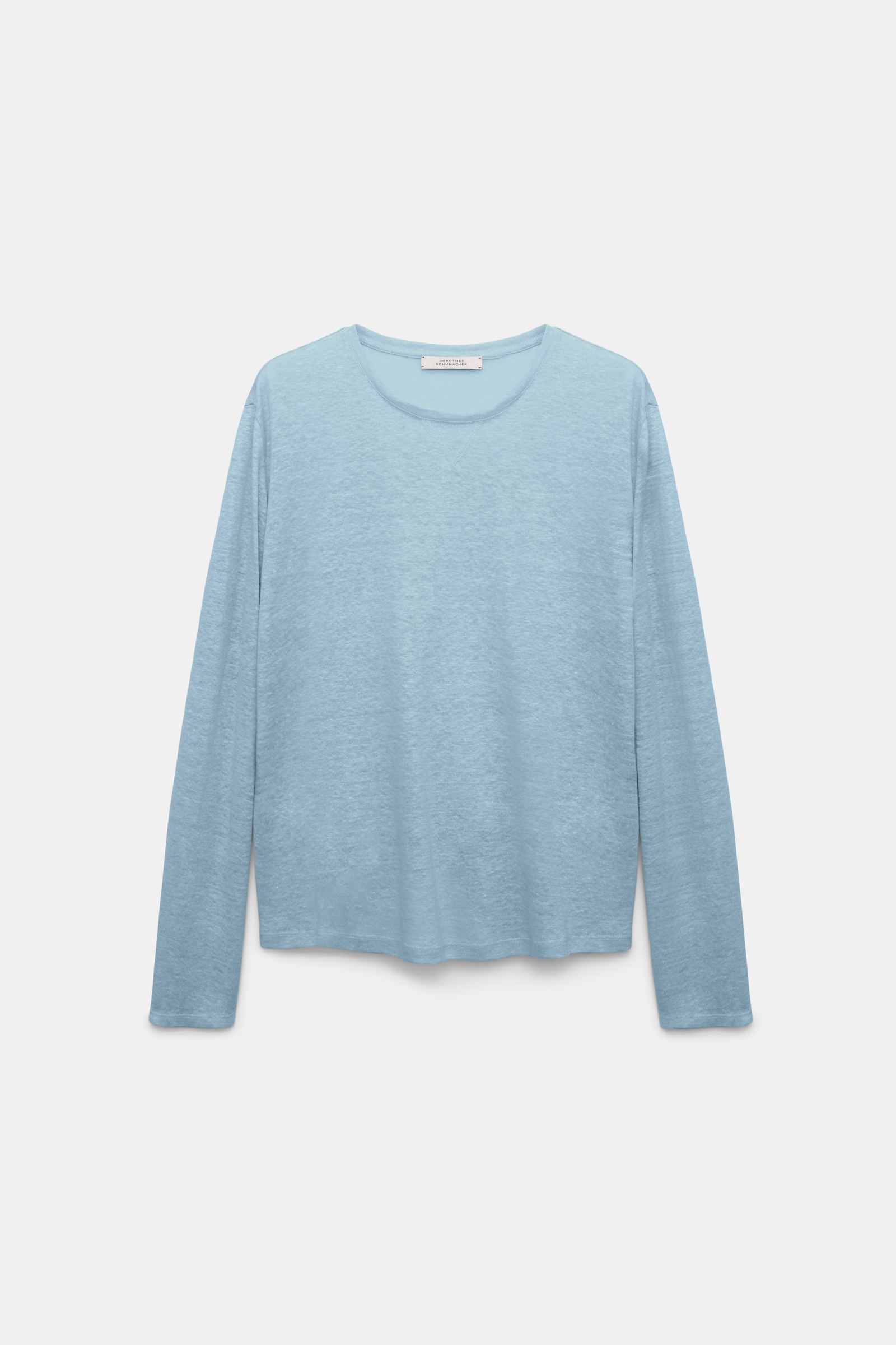 Dorothee Schumacher Long sleeve hemp T-shirt powder blue II