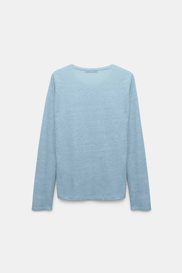 Dorothee Schumacher Long sleeve hemp T-shirt powder blue II