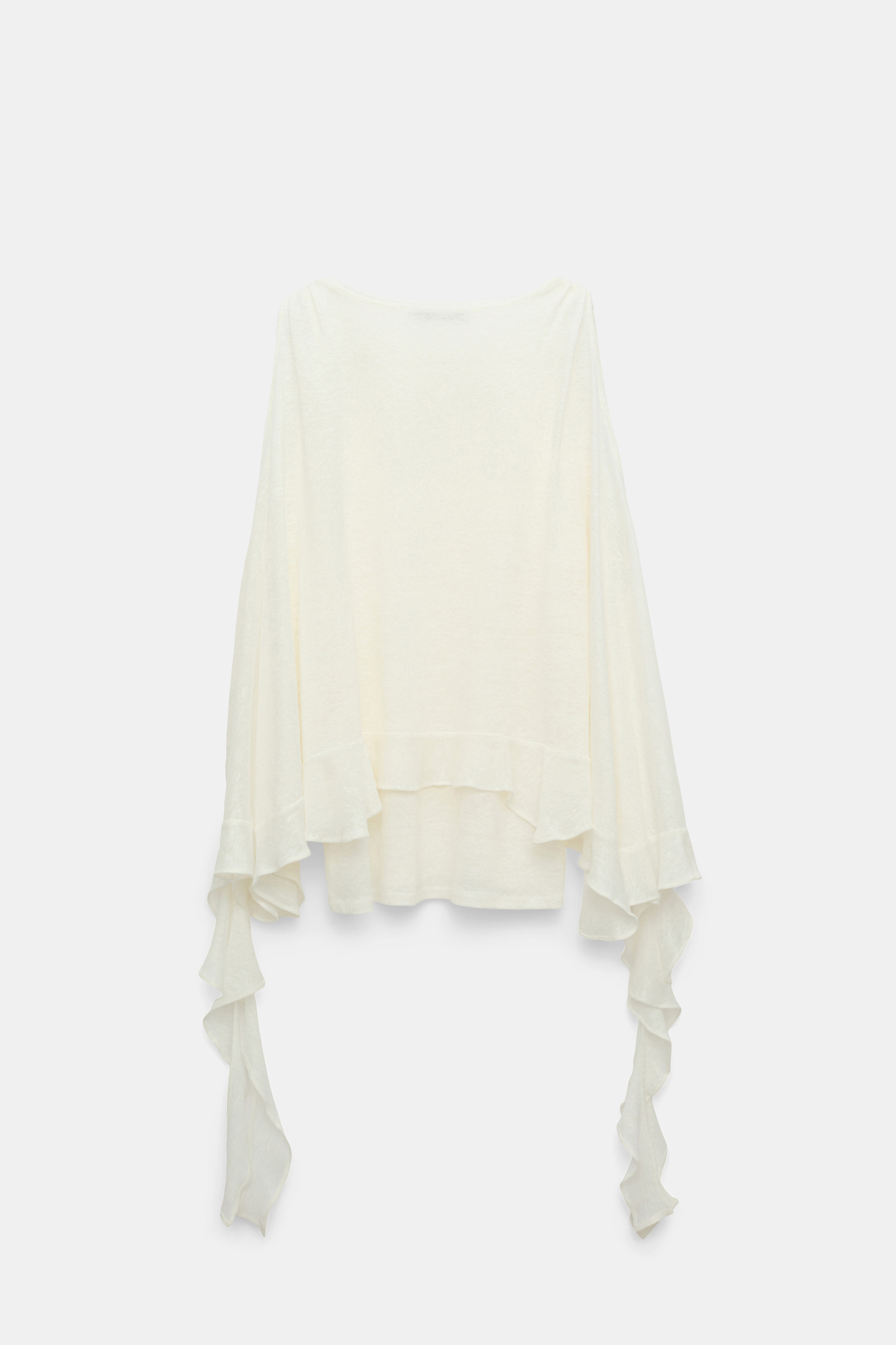 Dorothee Schumacher Top aus Hanf mit Volants camellia white
