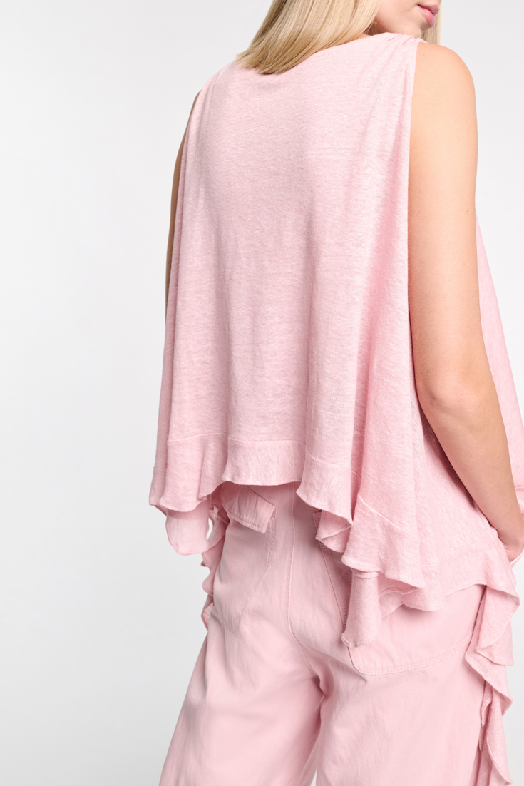 Dorothee Schumacher Top aus Hanf mit Volants milky rose