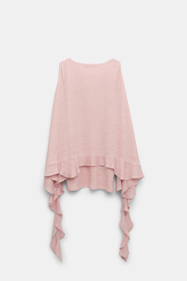 Dorothee Schumacher Top aus Hanf mit Volants milky rose