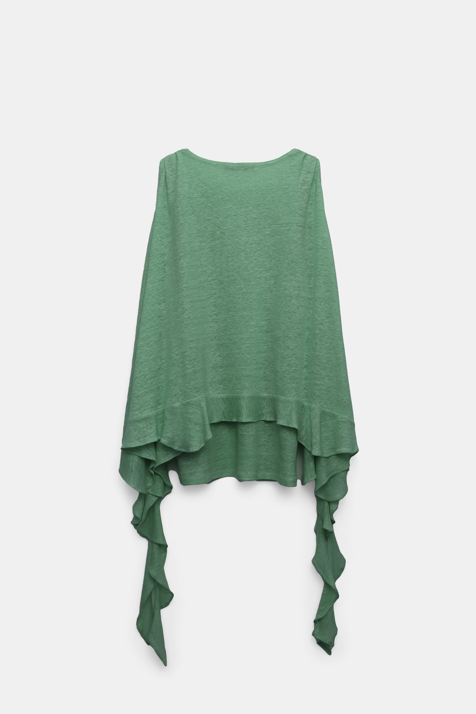 Dorothee Schumacher Top aus Hanf mit Volants jade