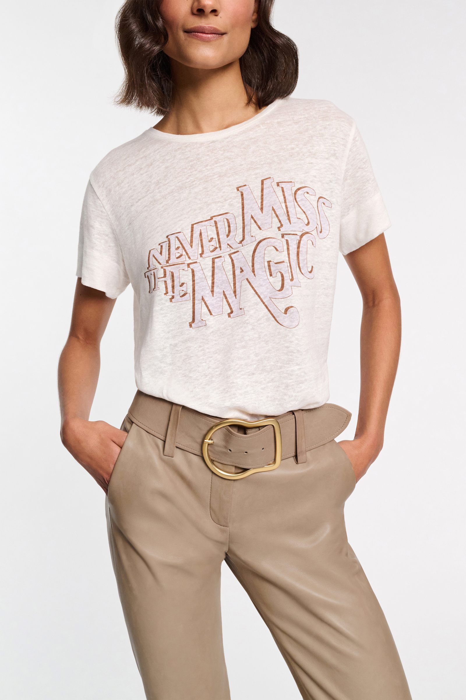 Dorothee Schumacher T-Shirt mit NEVER MISS THE MAGIC Print magic rose