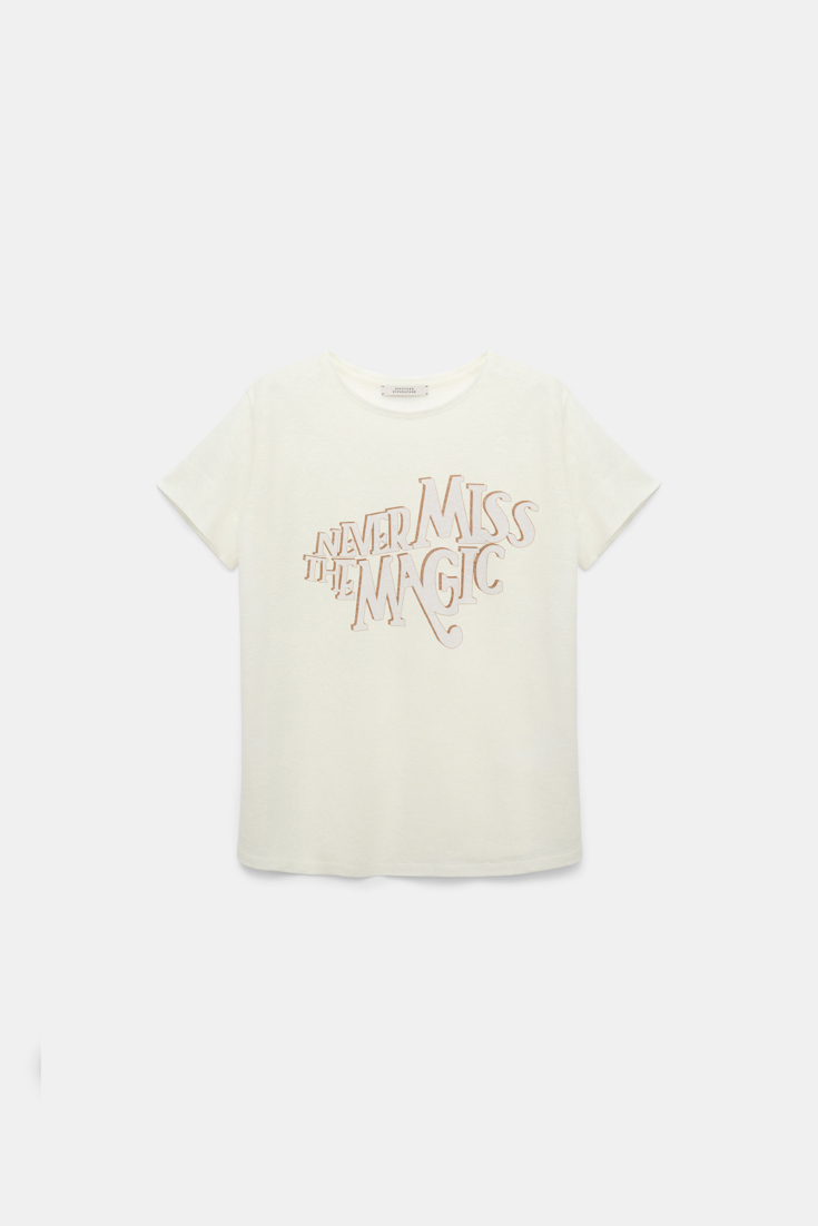 Dorothee Schumacher T-Shirt mit NEVER MISS THE MAGIC Print magic rose