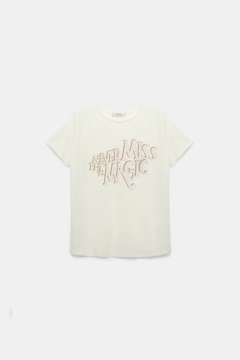 Shop Dorothee Schumacher Hemp T-shirt With Print In White